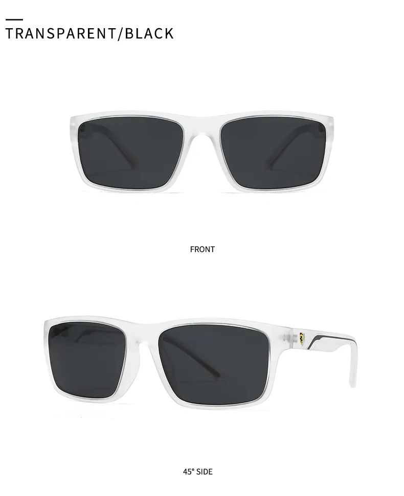 Casual Solid Color PC Polarized Light Square Full Frame Glasses display picture 14