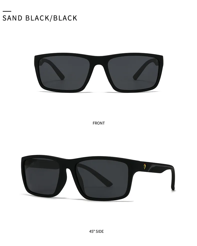 Casual Solid Color PC Polarized Light Square Full Frame Glasses display picture 13