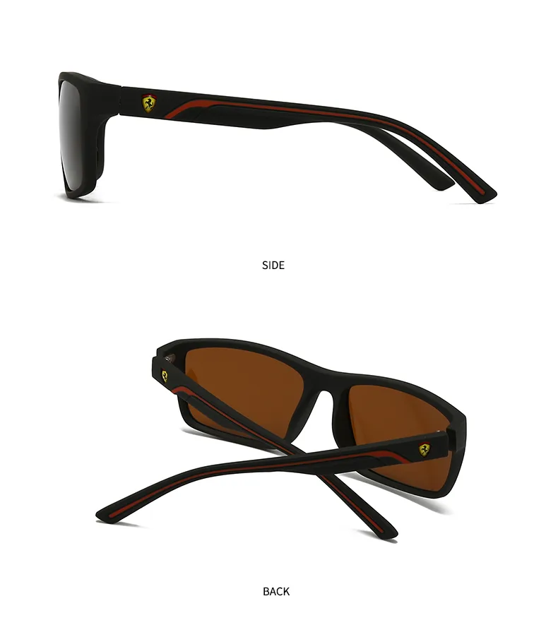 Casual Solid Color PC Polarized Light Square Full Frame Glasses display picture 10