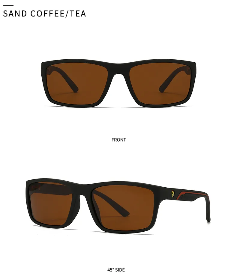Casual Solid Color PC Polarized Light Square Full Frame Glasses display picture 12