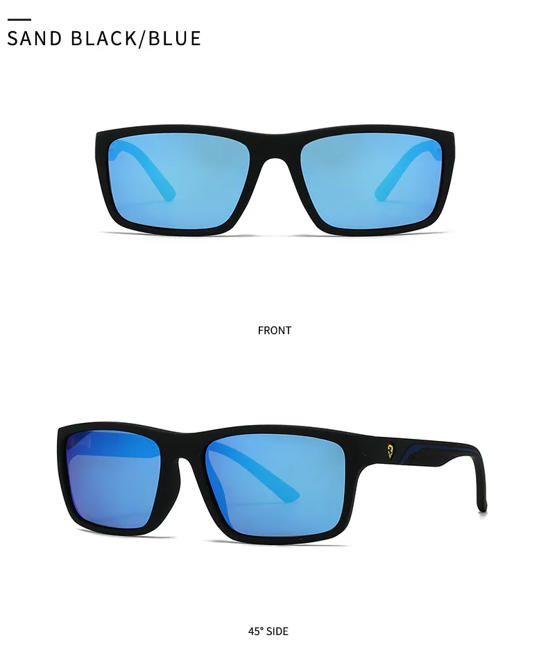 Casual Solid Color PC Polarized Light Square Full Frame Glasses display picture 17