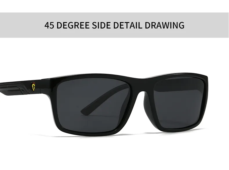 Casual Solid Color PC Polarized Light Square Full Frame Glasses display picture 18