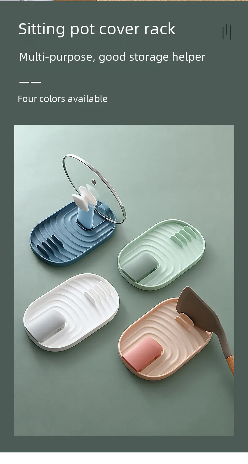 Pot Lid Rack Storage Cleaning Tool Kitchen Utensil Organizer Holder Wall Mounted Pot Cover Hanger Space Saving display picture 4