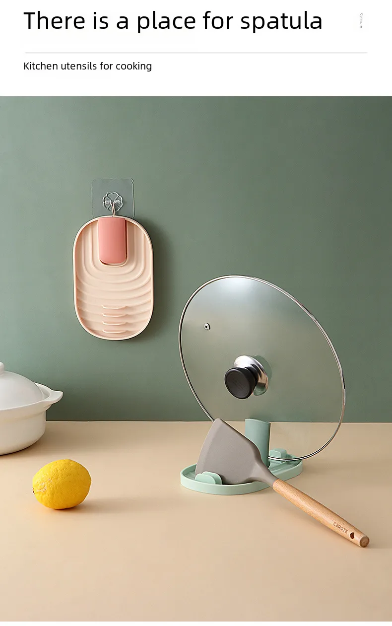 Pot Lid Rack Storage Cleaning Tool Kitchen Utensil Organizer Holder Wall Mounted Pot Cover Hanger Space Saving display picture 6