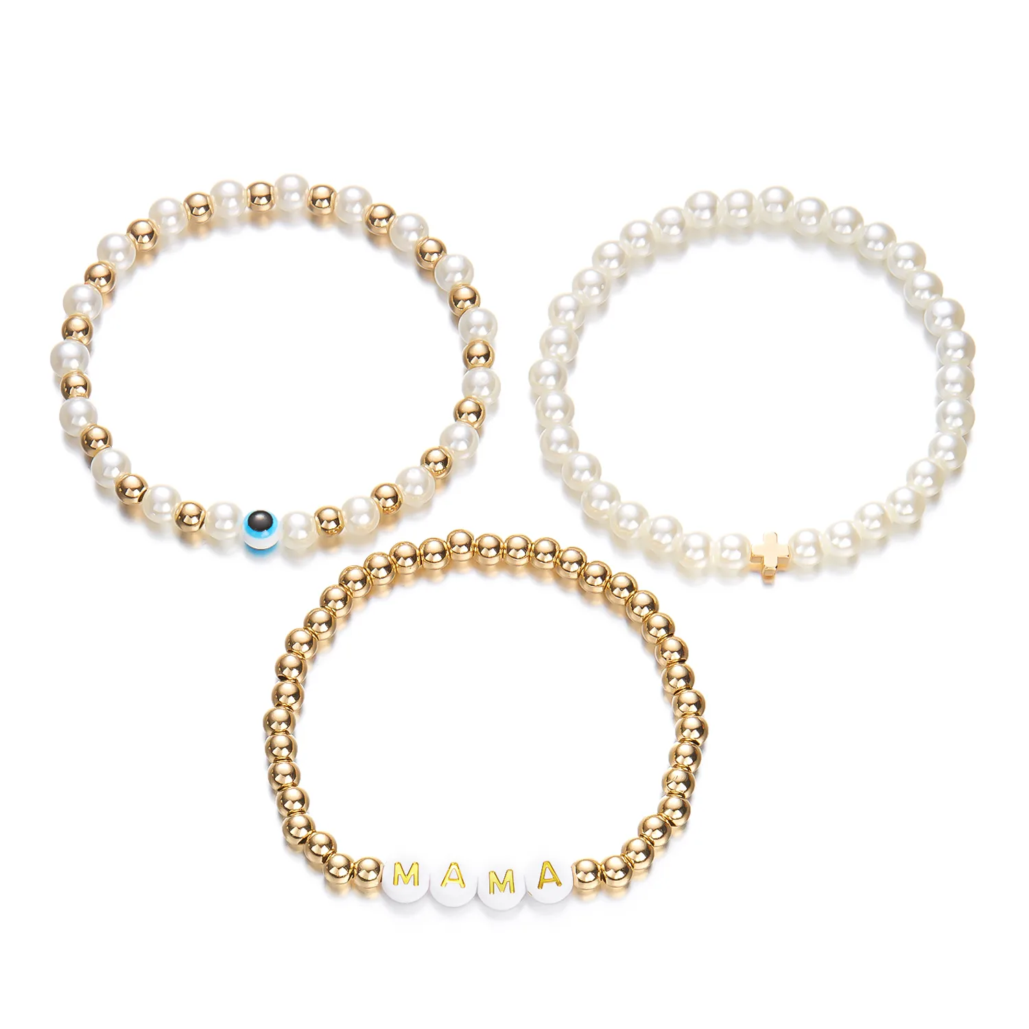 Retro Modern Style Artistic Letter Synthetic Resin Soft Clay Mother'S Day Unisex Bracelets display picture 18