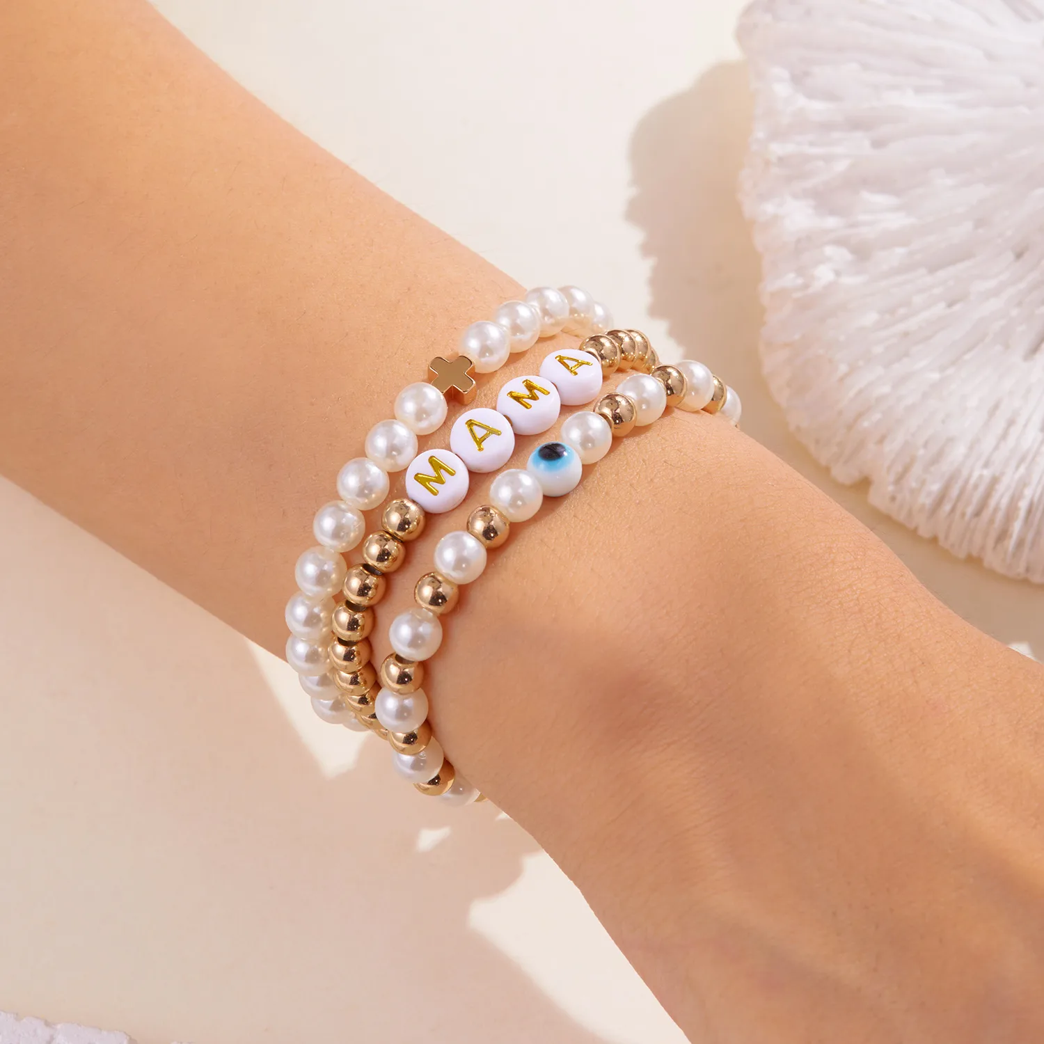 Retro Modern Style Artistic Letter Synthetic Resin Soft Clay Mother'S Day Unisex Bracelets display picture 20