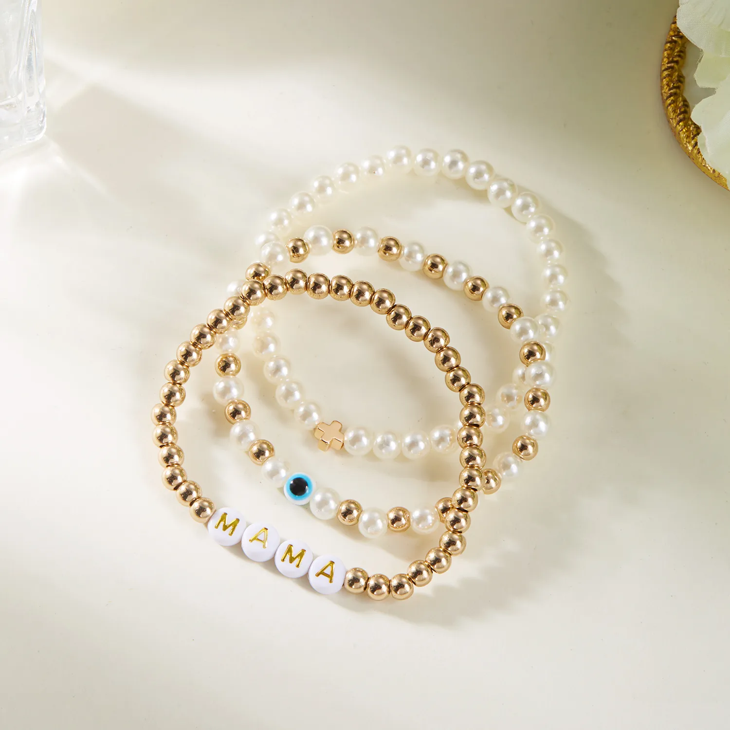 Retro Modern Style Artistic Letter Synthetic Resin Soft Clay Mother'S Day Unisex Bracelets display picture 23