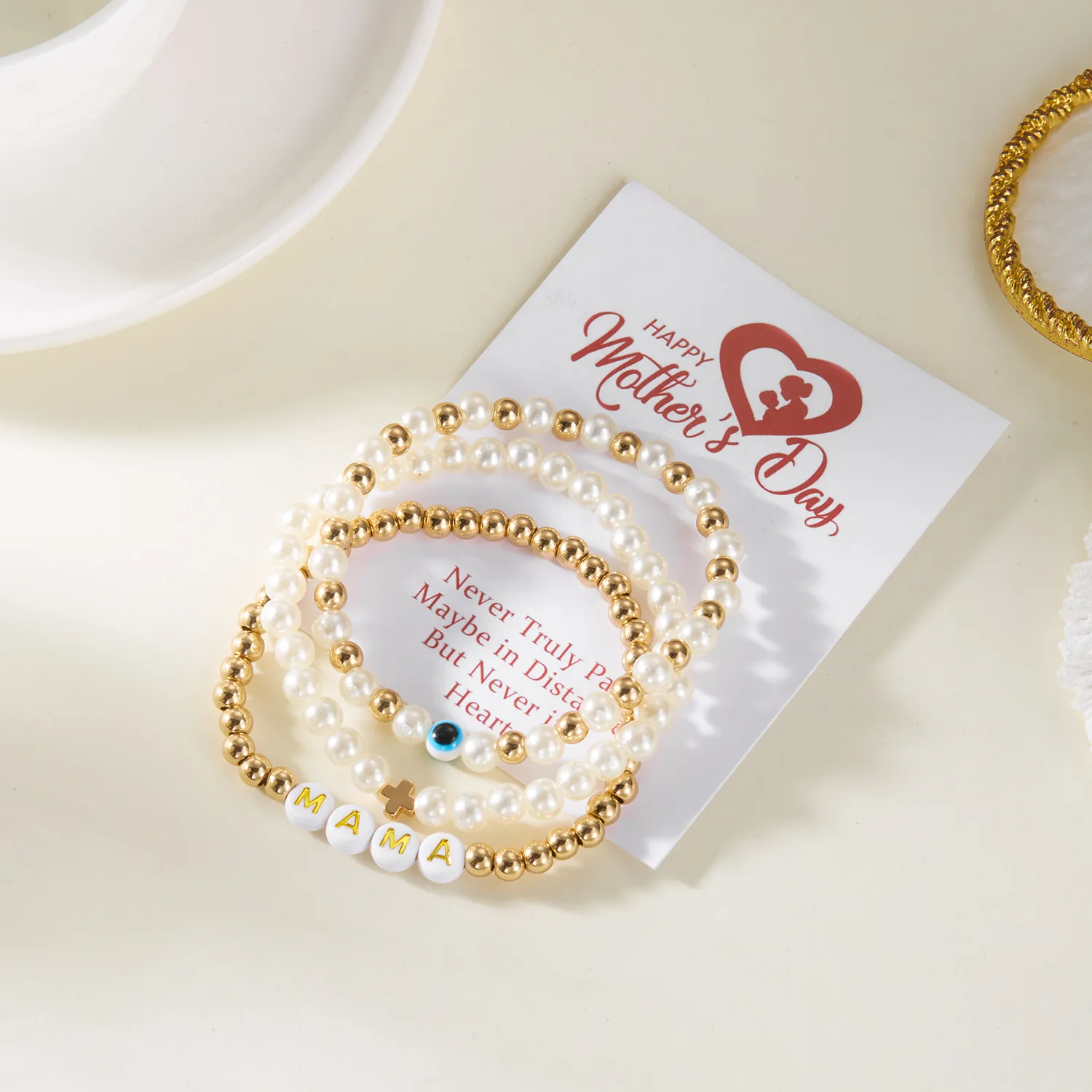 Retro Modern Style Artistic Letter Synthetic Resin Soft Clay Mother'S Day Unisex Bracelets display picture 22