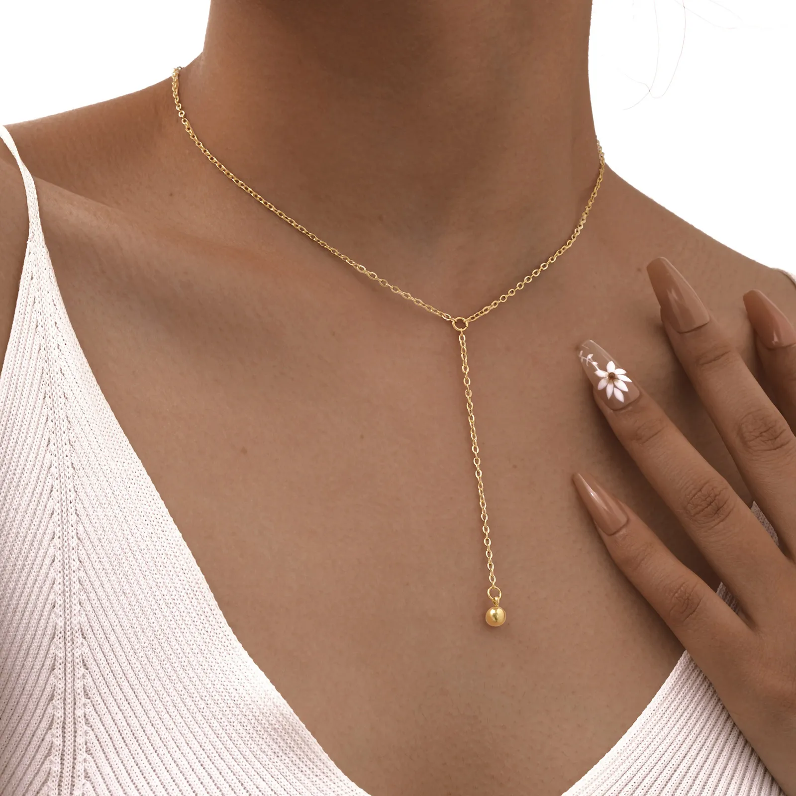 Wholesale Jewelry IG Style Baroque Style Geometric 304 Stainless Steel Freshwater Pearl 18K Gold Plated Necklace Cable Chain display picture 6