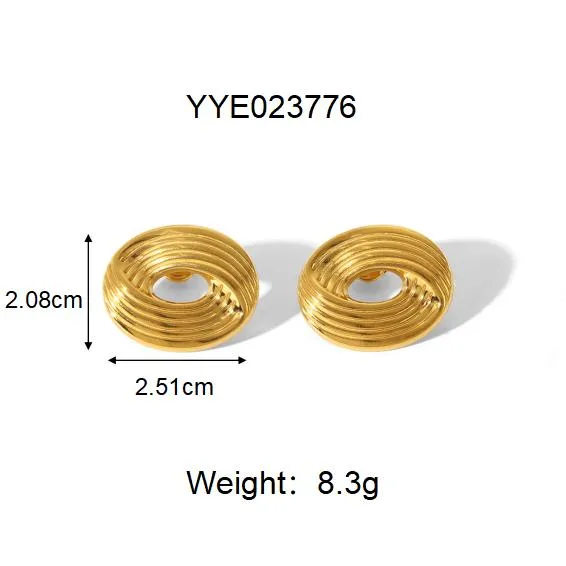Vintage Style Simple Style Eye 304 Stainless Steel 18K Gold Plated Women's Jewelry Set display picture 4