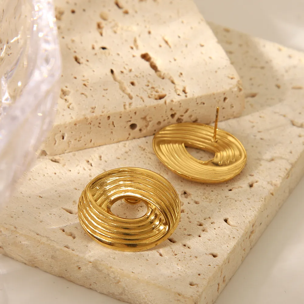 Vintage Style Simple Style Eye 304 Stainless Steel 18K Gold Plated Women's Jewelry Set display picture 3