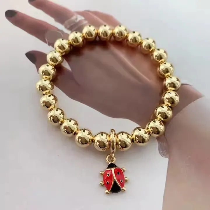 Cute Classic Style Beetles Pineapple Banana Copper Plating Women's Bracelets display picture 4