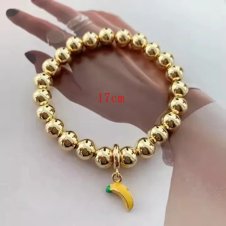 Cute Classic Style Beetles Pineapple Banana Copper Plating Women's Bracelets display picture 6