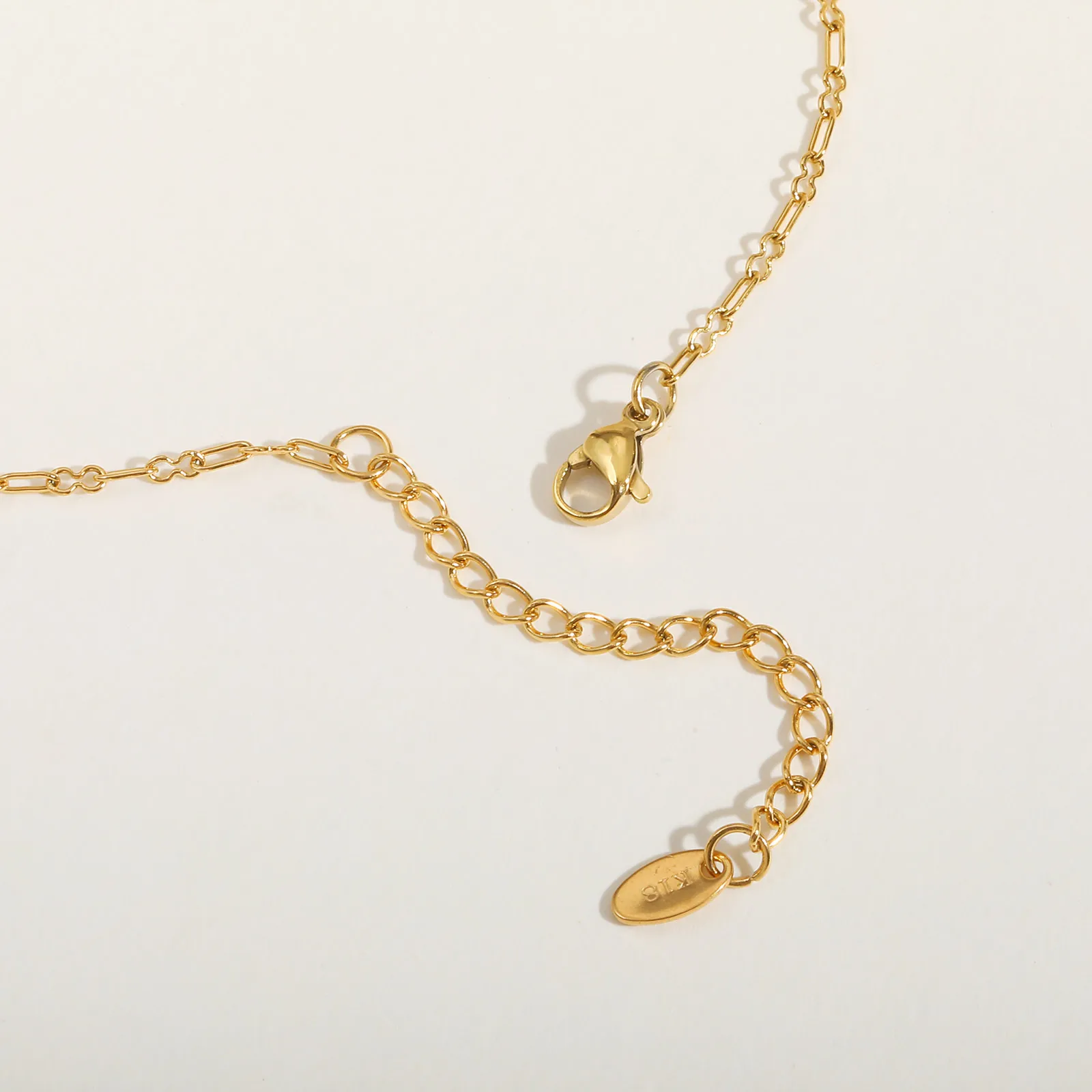 Wholesale Jewelry IG Style Simple Style Geometric 201 Stainless Steel 18K Gold Plated Necklace Cable Chain display picture 8