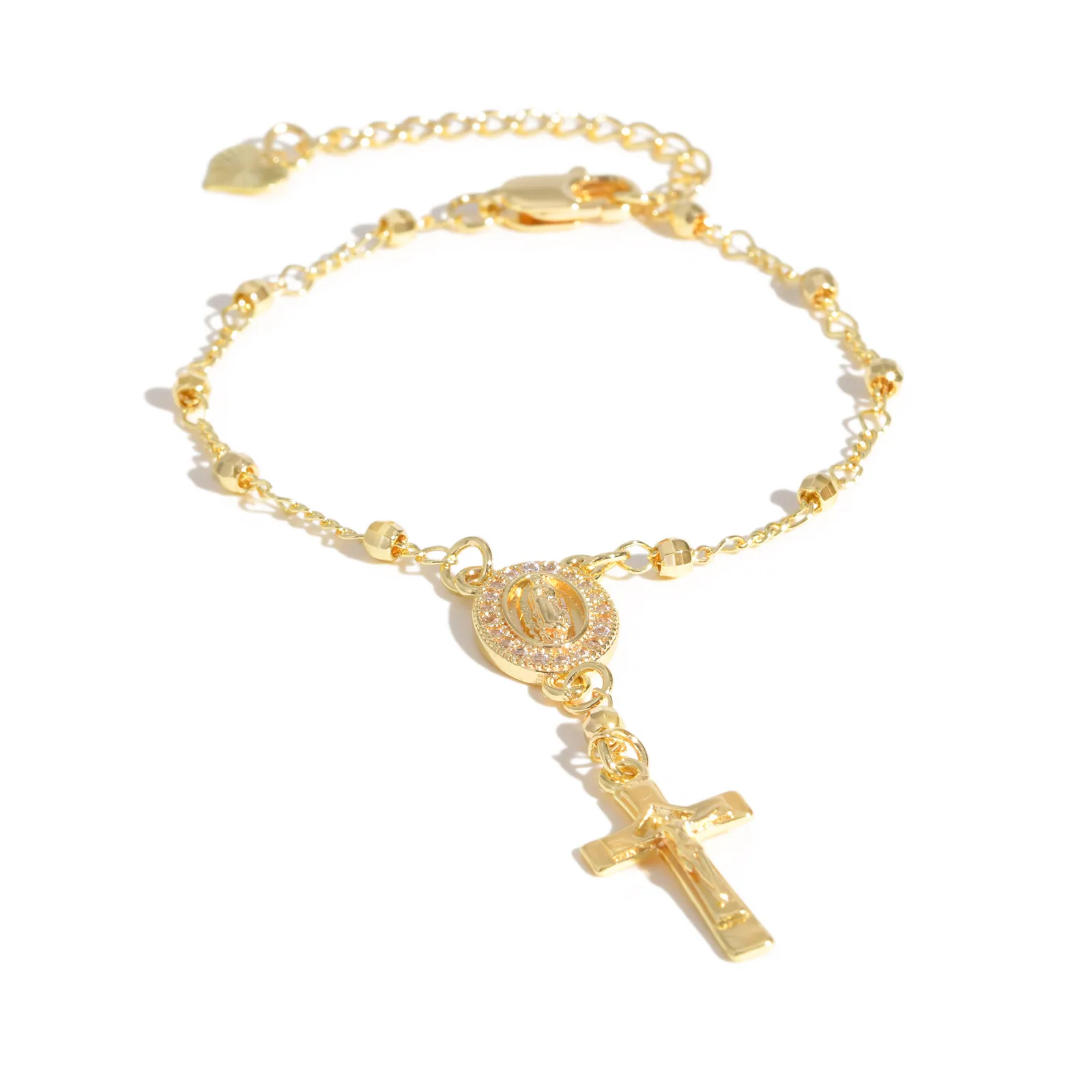 Wholesale Jewelry Virgin Mary Copper 18K Gold Plated Bracelets display picture 8