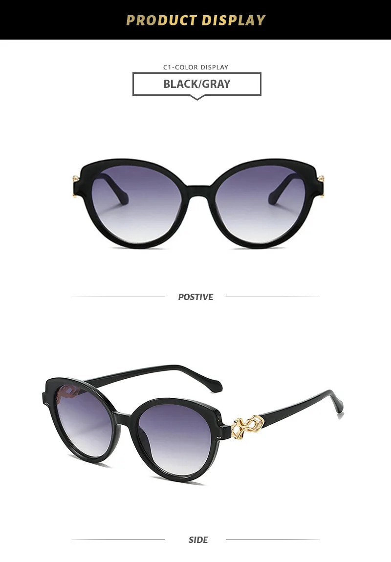 Simple Style Color Block Ac Oval Frame Full Frame Glasses display picture 1