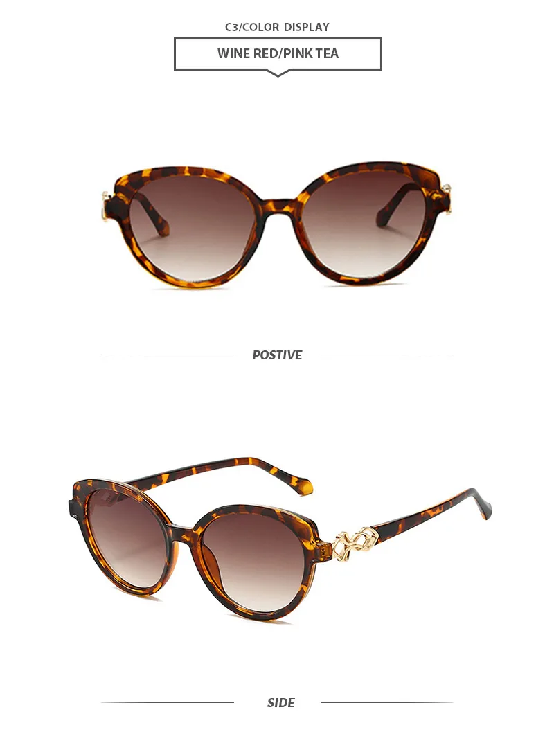 Simple Style Color Block Ac Oval Frame Full Frame Glasses display picture 2