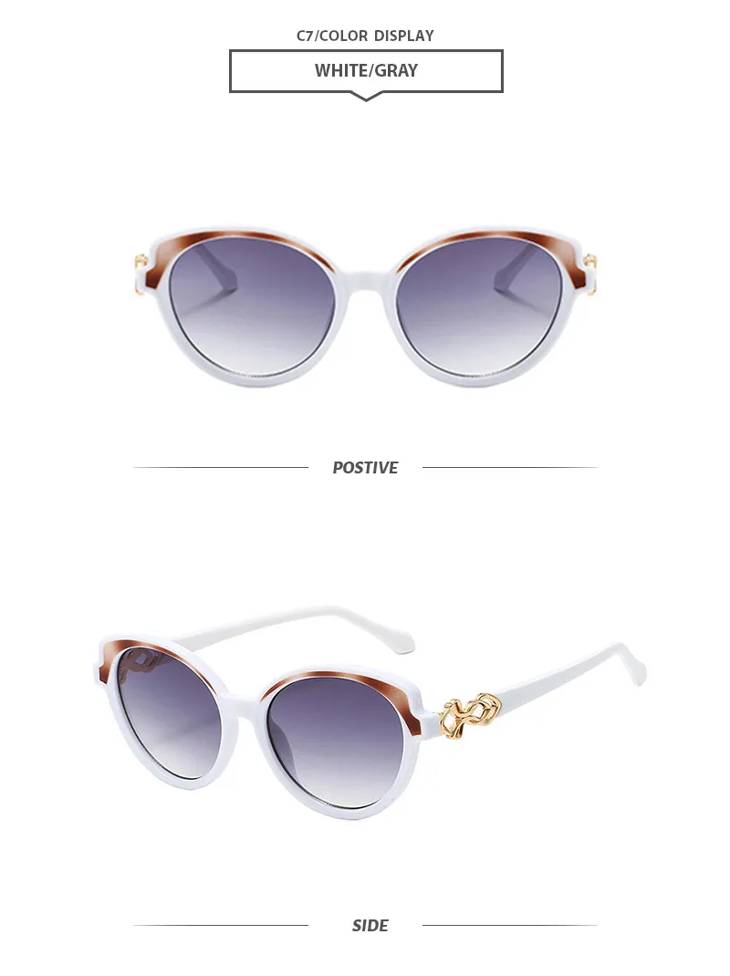 Simple Style Color Block Ac Oval Frame Full Frame Glasses display picture 6