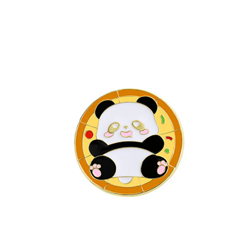 Cute Simple Style Panda Alloy Stoving Varnish Plating Unisex Brooches display picture 5