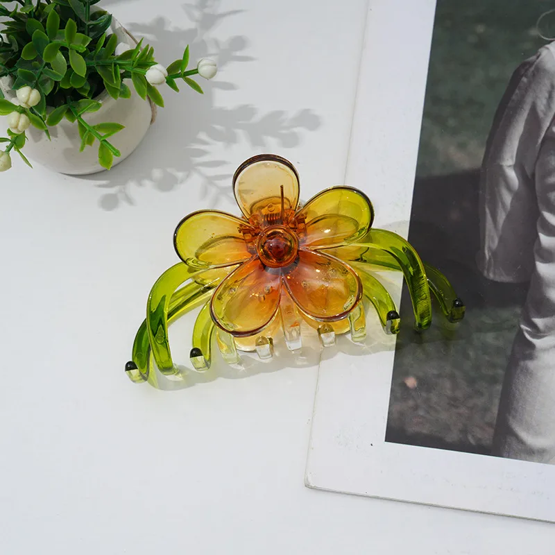 Women's Sweet Simple Style Flower Resin Hair Claws display picture 5