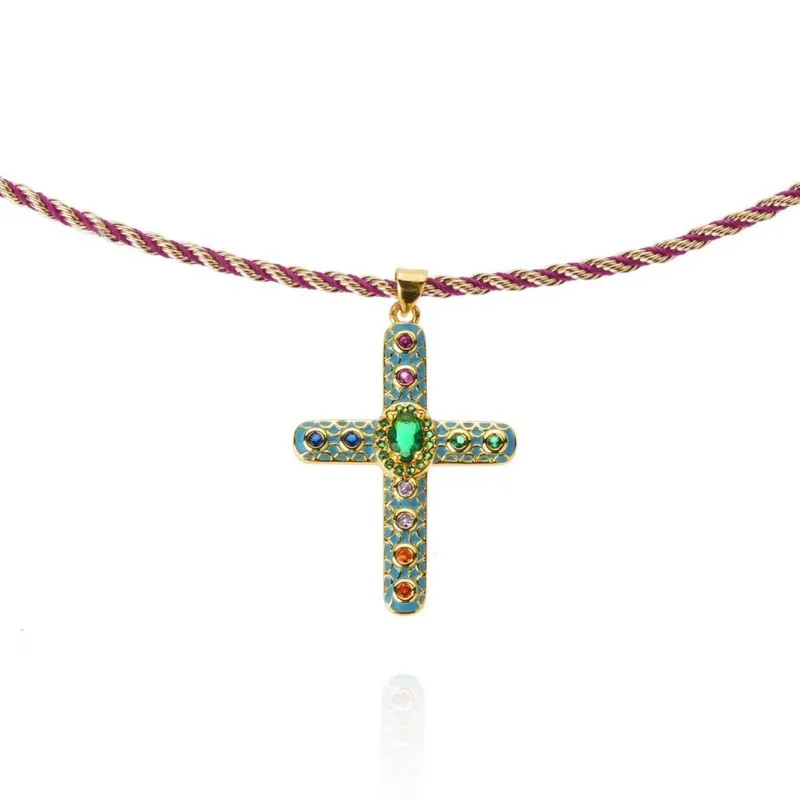 Hip-Hop Simple Style Cross 304 Stainless Steel 18K Gold Plated Unisex Choker display picture 1