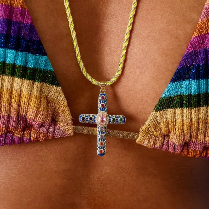 Hip-Hop Simple Style Cross 304 Stainless Steel 18K Gold Plated Unisex Choker display picture 5