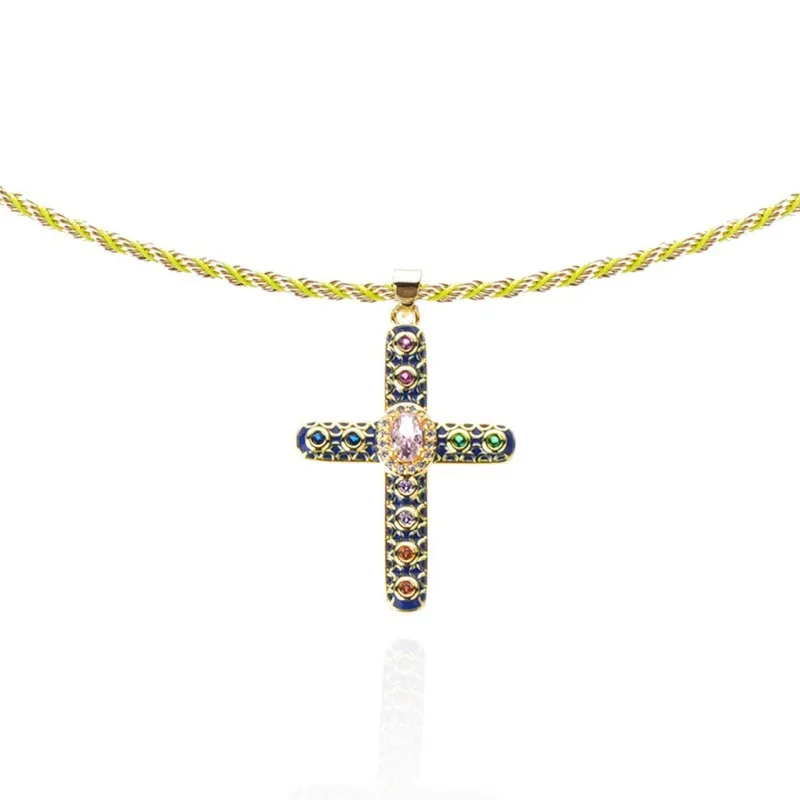 Hip-Hop Simple Style Cross 304 Stainless Steel 18K Gold Plated Unisex Choker display picture 7