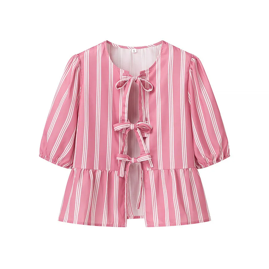 Women's Blouse Half Sleeve Blouses Casual Elegant Streetwear Stripe display picture 2