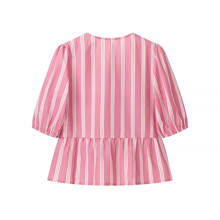 Women's Blouse Half Sleeve Blouses Casual Elegant Streetwear Stripe display picture 8