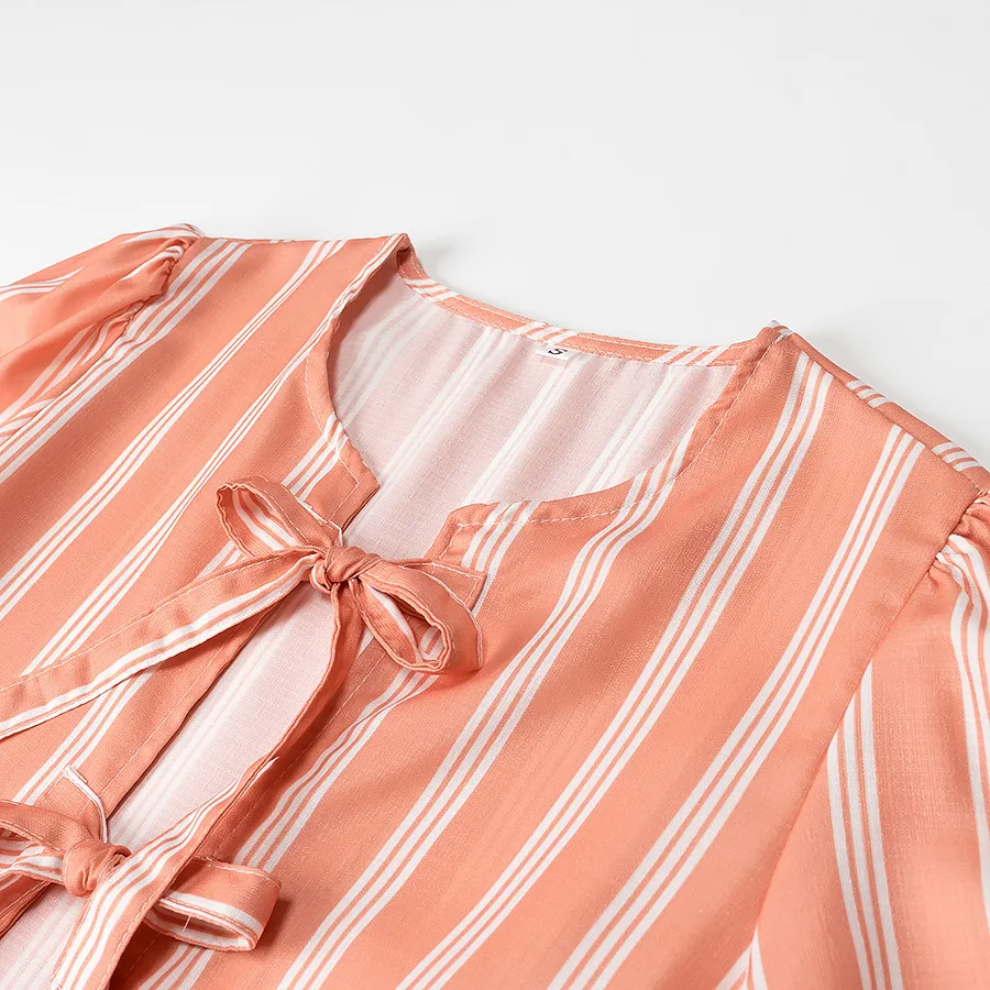 Women's Blouse Half Sleeve Blouses Casual Elegant Streetwear Stripe display picture 13