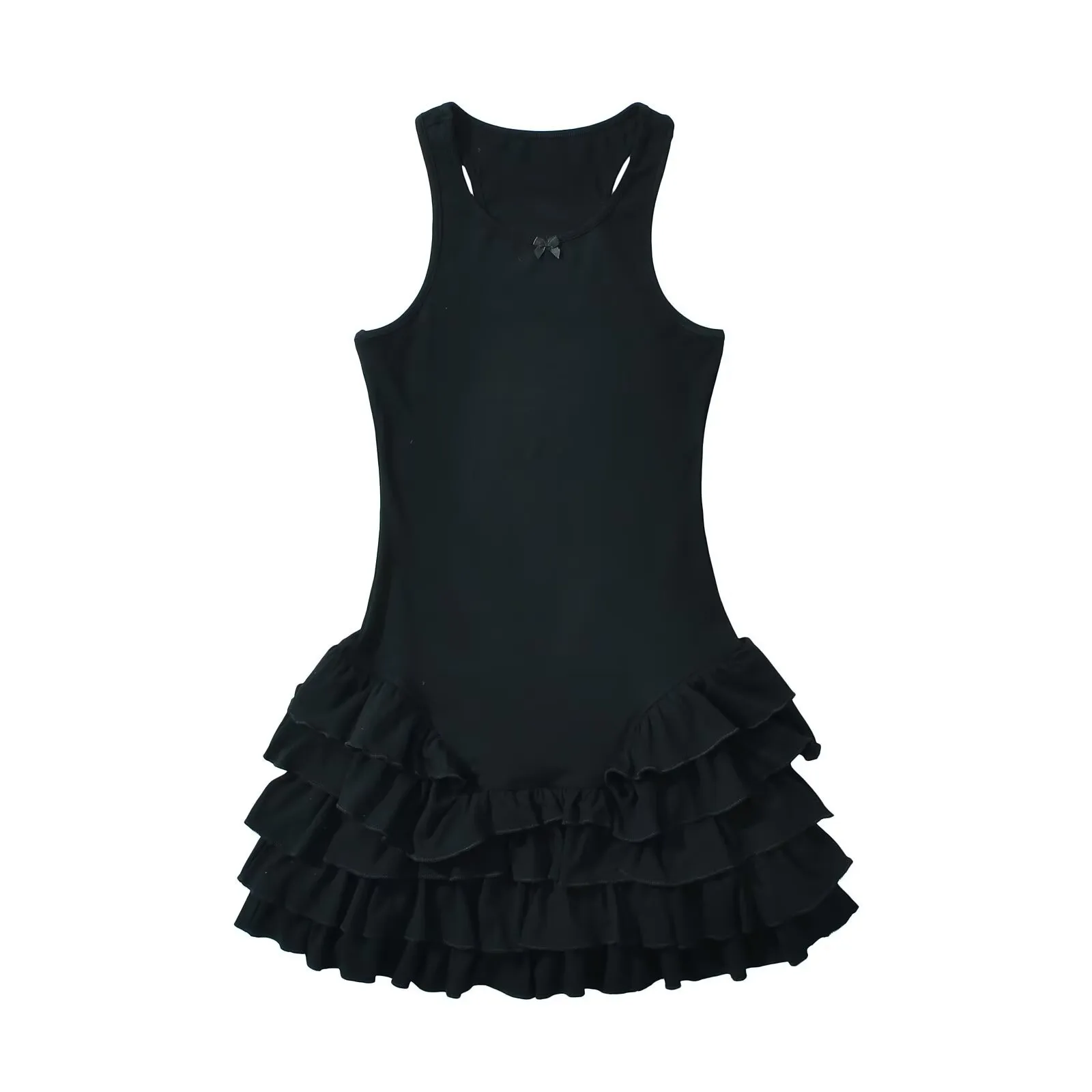 Women's A- Line Skirt Streetwear Round Neck Sleeveless Solid Color Above Knee Holiday Banquet Selfie display picture 2
