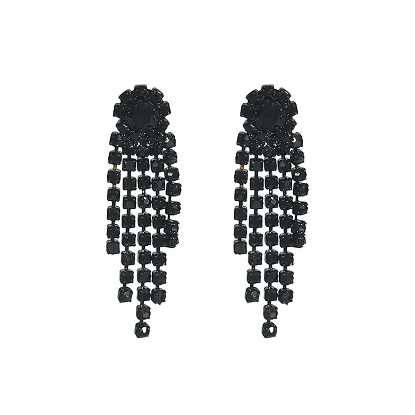 1 Pair Vacation Simple Style Solid Color Inlay Copper Rhinestones Ear Studs display picture 2