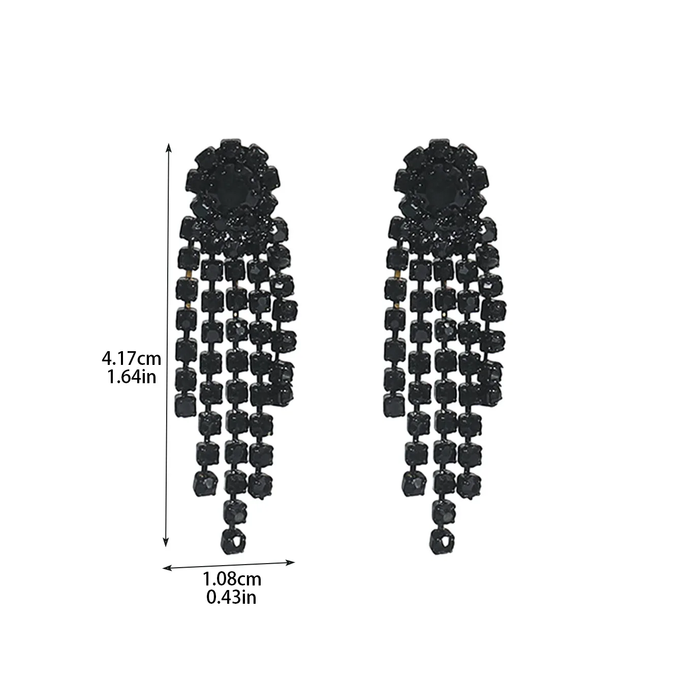 1 Pair Vacation Simple Style Solid Color Inlay Copper Rhinestones Ear Studs display picture 3