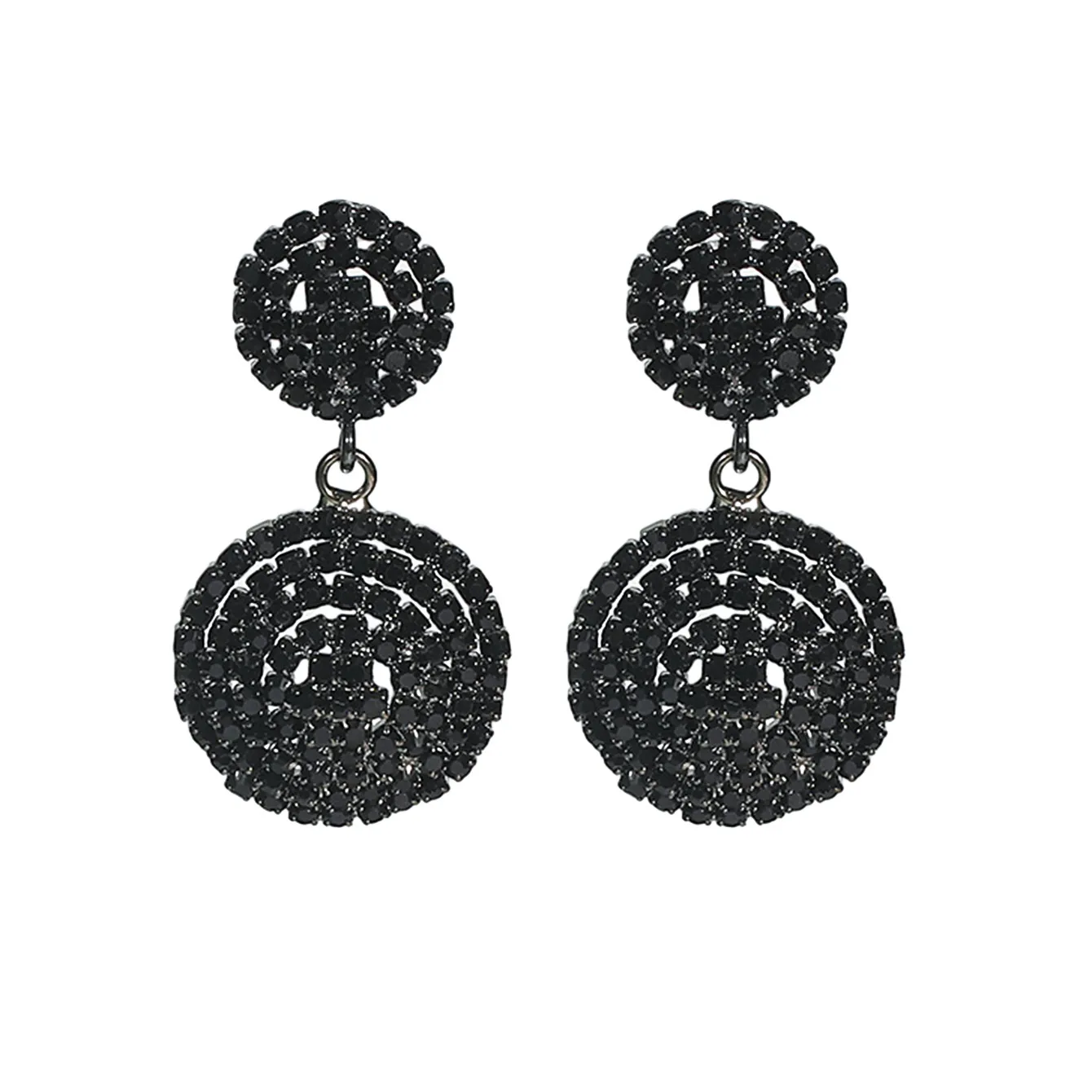 1 Pair Vacation Simple Style Solid Color Inlay Copper Rhinestones Ear Studs display picture 6