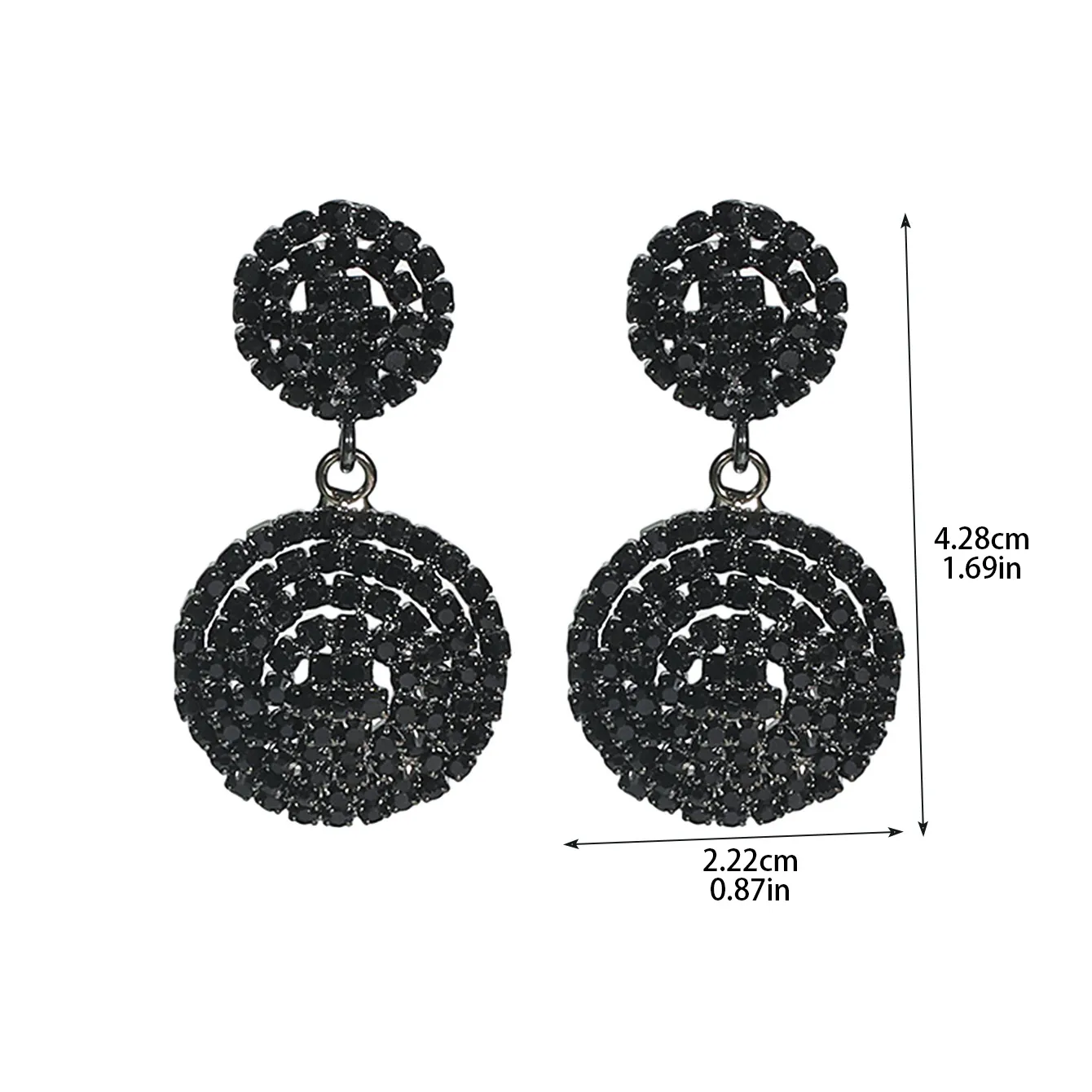 1 Pair Vacation Simple Style Solid Color Inlay Copper Rhinestones Ear Studs display picture 8