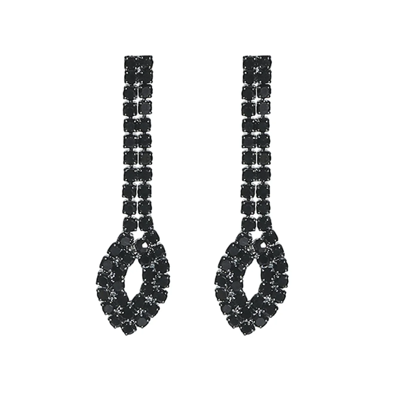 1 Pair Vacation Simple Style Solid Color Inlay Copper Rhinestones Ear Studs display picture 12