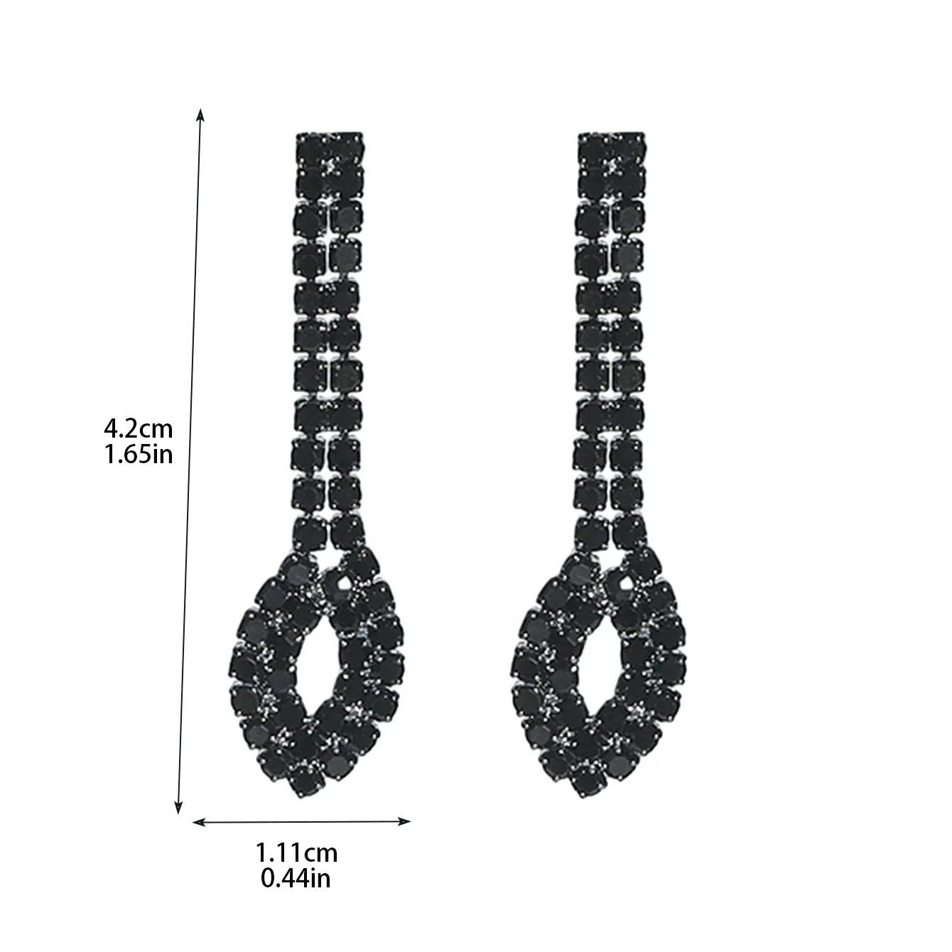 1 Pair Vacation Simple Style Solid Color Inlay Copper Rhinestones Ear Studs display picture 10