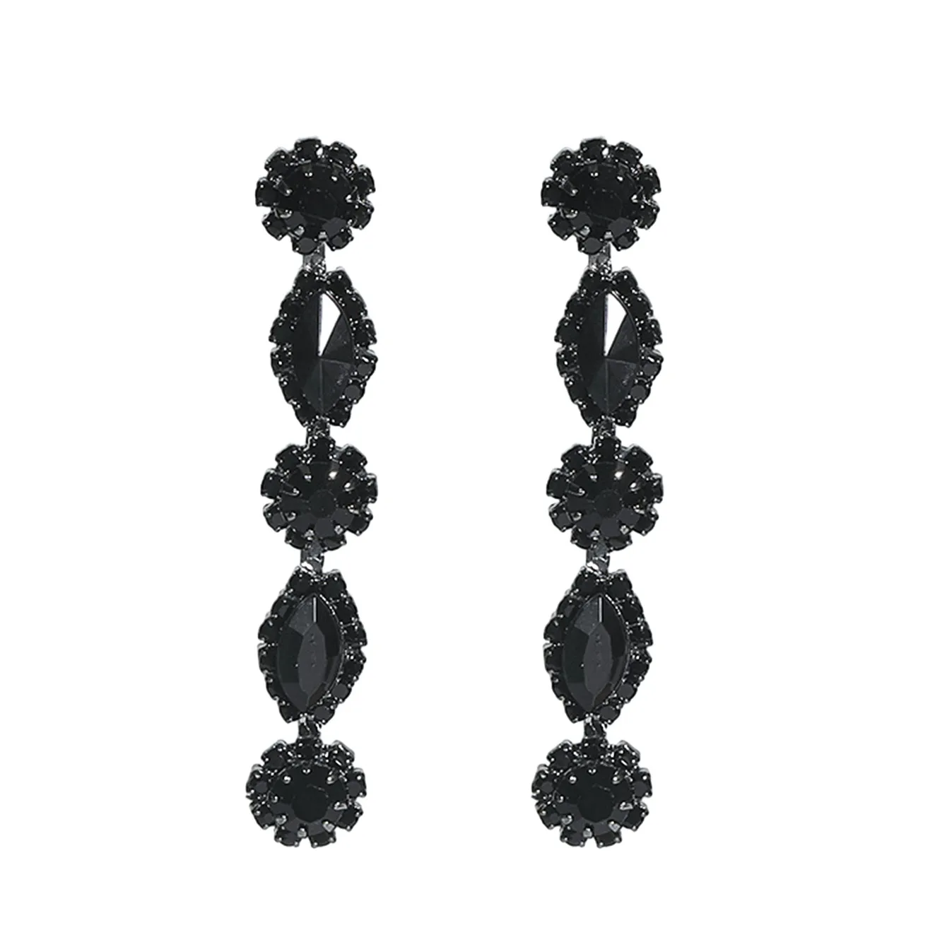 1 Pair Vacation Simple Style Solid Color Inlay Copper Rhinestones Ear Studs display picture 16