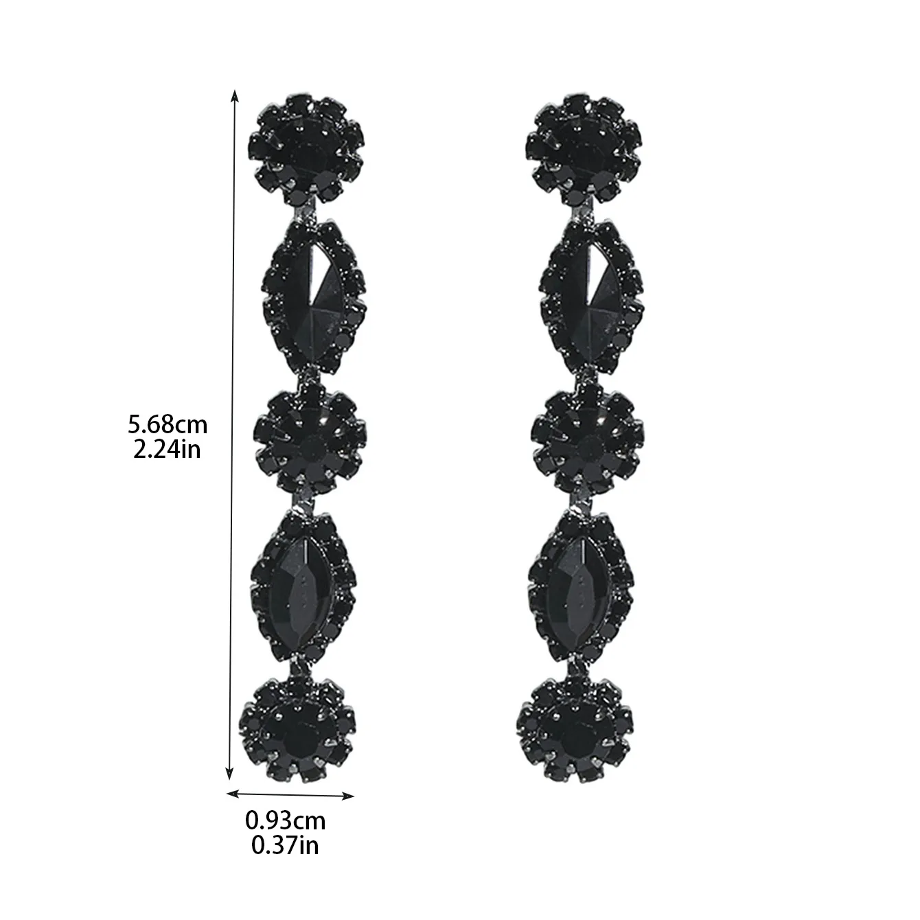 1 Pair Vacation Simple Style Solid Color Inlay Copper Rhinestones Ear Studs display picture 14
