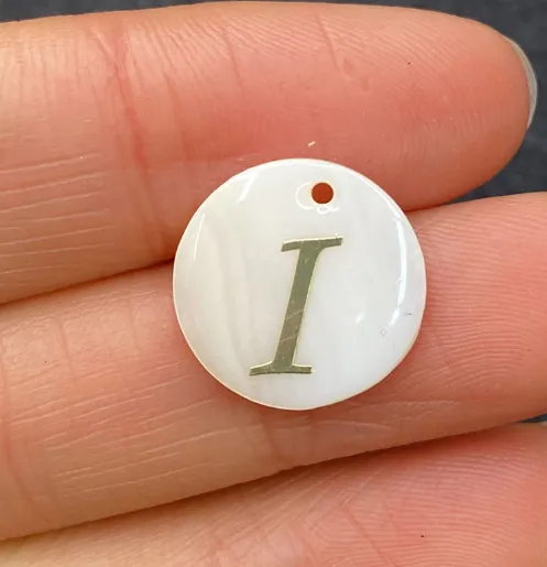 1 Piece 15mm Shell Letter Pendant DIY Jewelry Accessories display picture 1