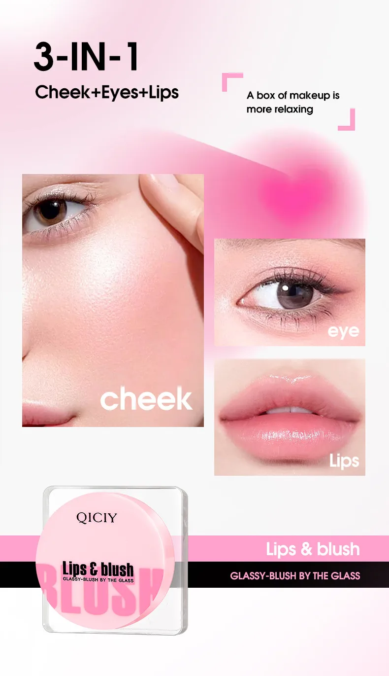 [Cross-border Exclusive] Lip Blush Face Repair Matte Easy To Color Rouge Nude Natural Blush Blush Plate display picture 3