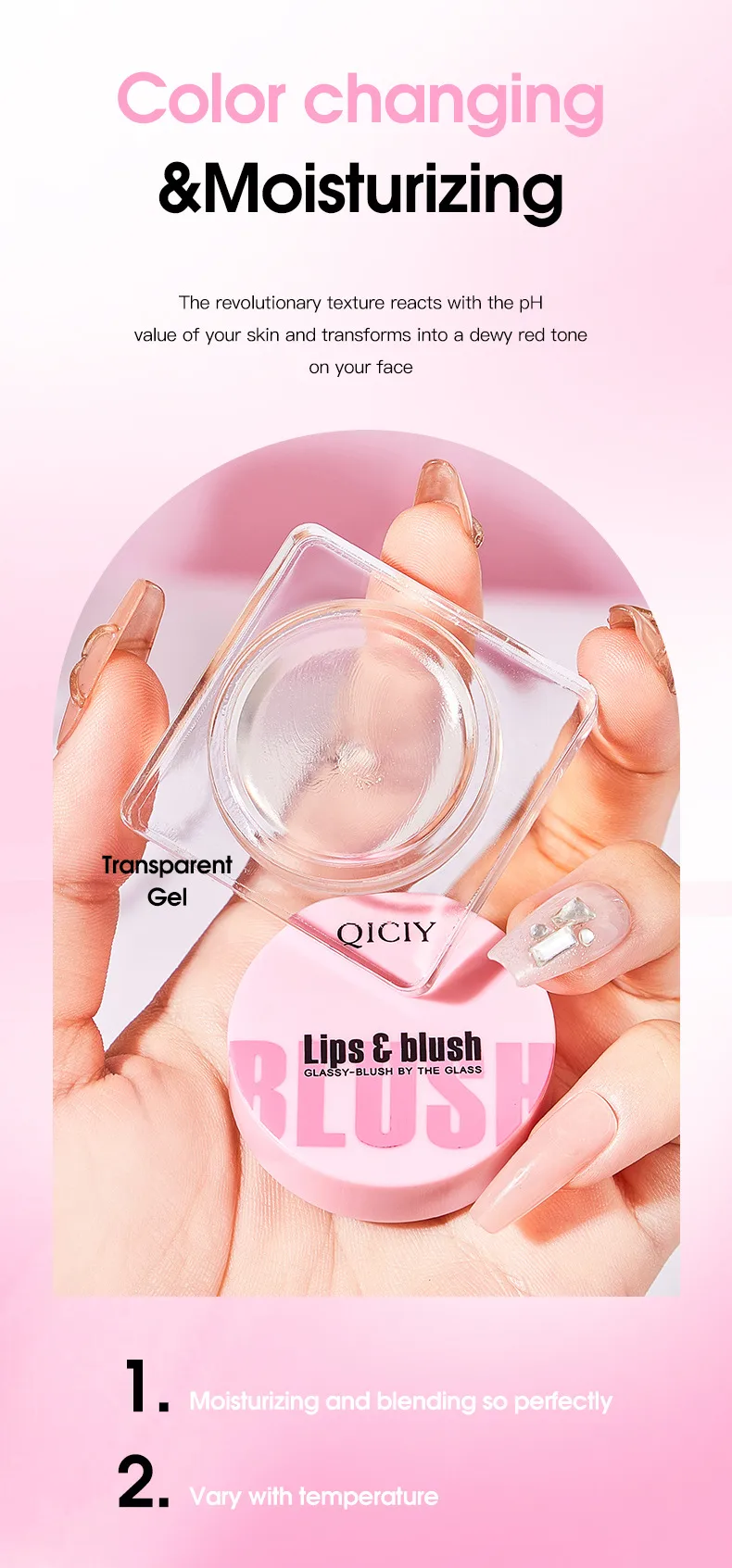 [Cross-border Exclusive] Lip Blush Face Repair Matte Easy To Color Rouge Nude Natural Blush Blush Plate display picture 4
