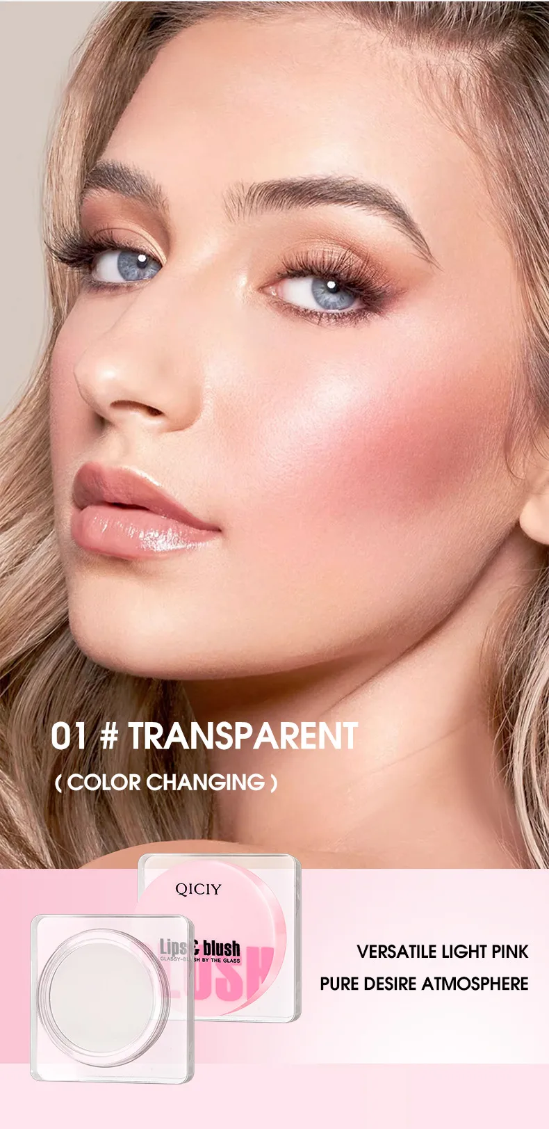 [Cross-border Exclusive] Lip Blush Face Repair Matte Easy To Color Rouge Nude Natural Blush Blush Plate display picture 8
