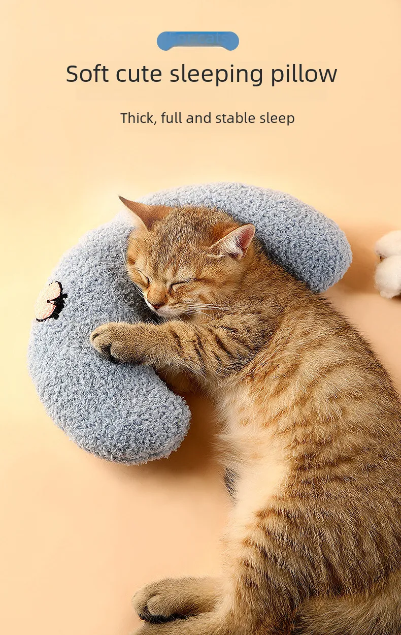 Pet Pillow Dog Cat Sleeping Moon Small Dog Plush Cushion Mat Pet Supplies Fluffy Bed Cat Nest Comfortable Sleep Surface display picture 1