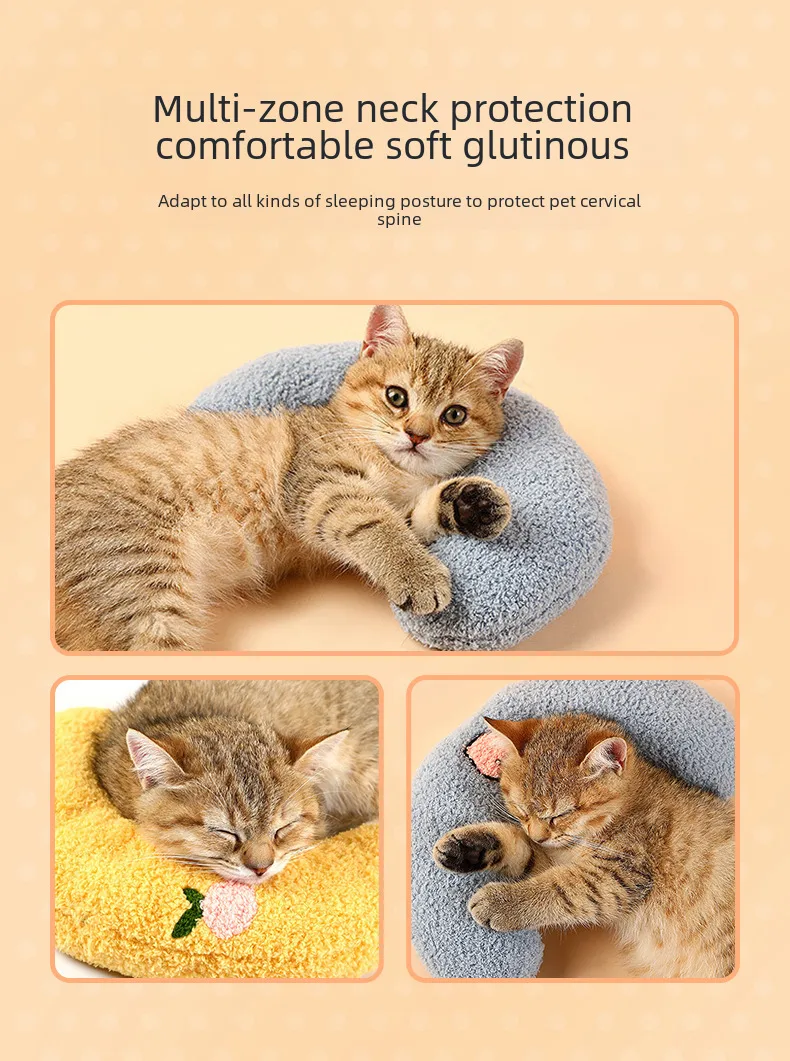 Pet Pillow Dog Cat Sleeping Moon Small Dog Plush Cushion Mat Pet Supplies Fluffy Bed Cat Nest Comfortable Sleep Surface display picture 3