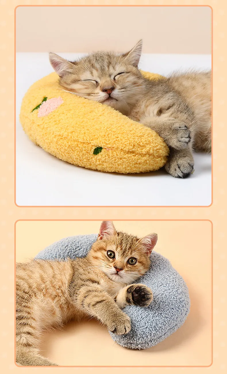 Pet Pillow Dog Cat Sleeping Moon Small Dog Plush Cushion Mat Pet Supplies Fluffy Bed Cat Nest Comfortable Sleep Surface display picture 8