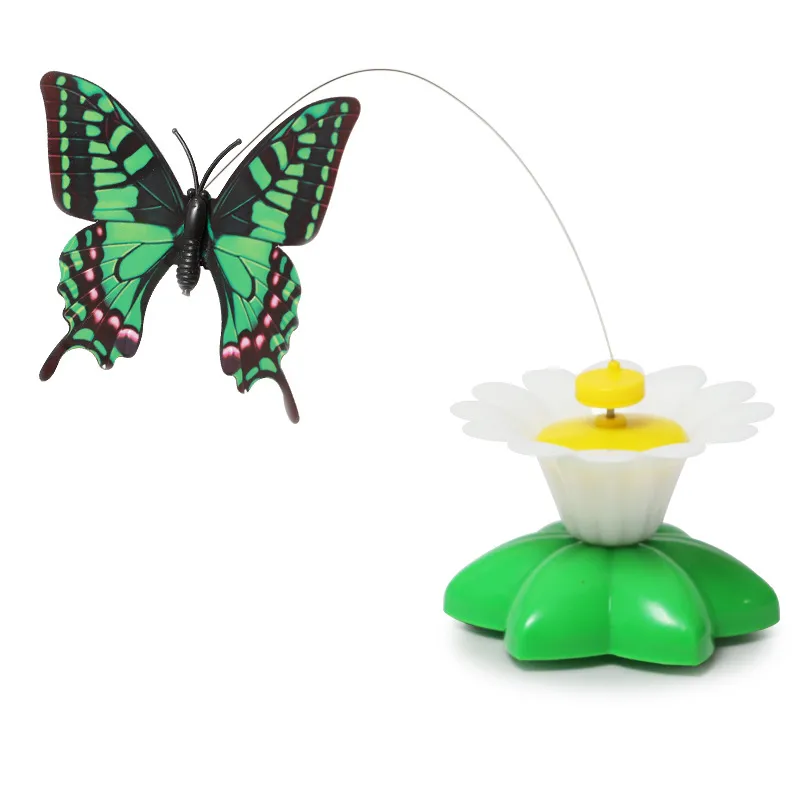 Fun Intelligent Automatic Rotating Cat Toy Teasing Device Flying Bird Butterfly Flower Chasing Interactive Kitty Plaything display picture 6
