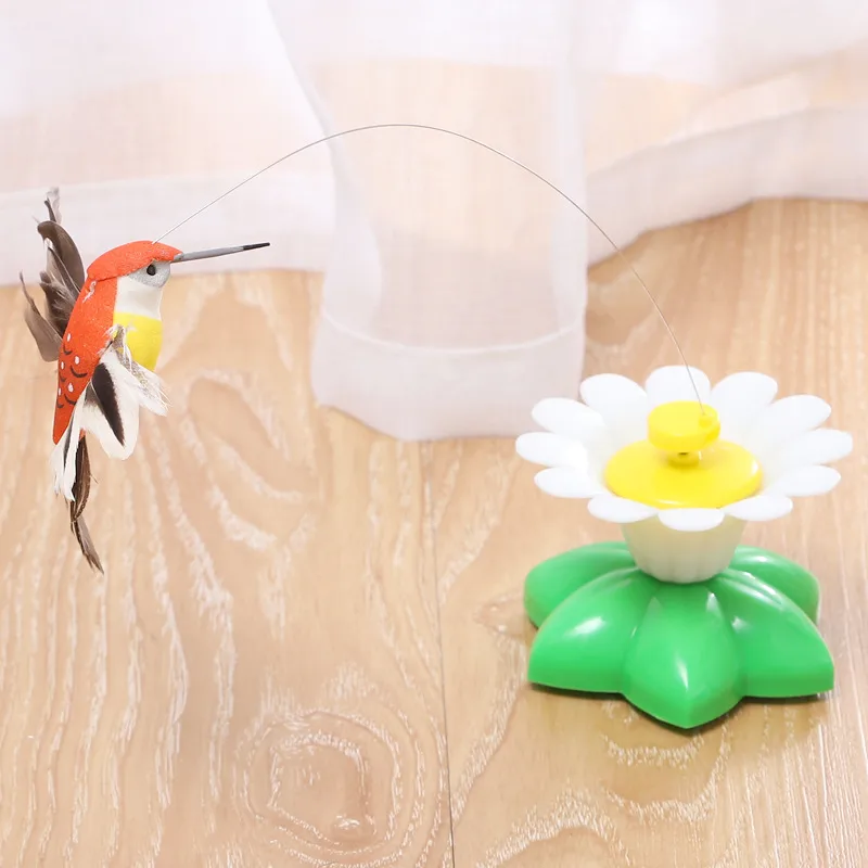 Fun Intelligent Automatic Rotating Cat Toy Teasing Device Flying Bird Butterfly Flower Chasing Interactive Kitty Plaything display picture 8