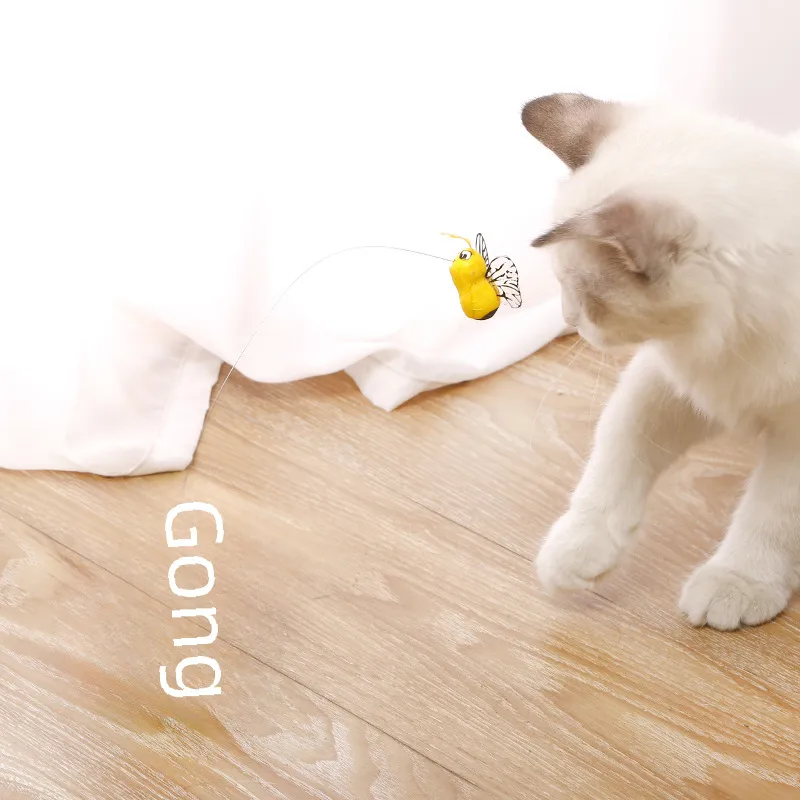 Fun Intelligent Automatic Rotating Cat Toy Teasing Device Flying Bird Butterfly Flower Chasing Interactive Kitty Plaything display picture 14