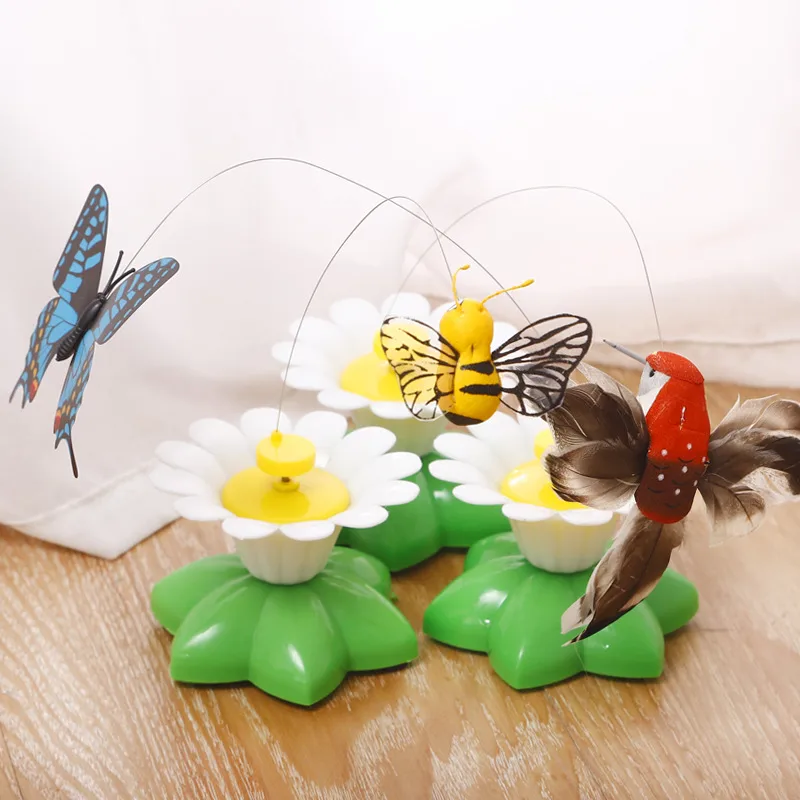 Fun Intelligent Automatic Rotating Cat Toy Teasing Device Flying Bird Butterfly Flower Chasing Interactive Kitty Plaything display picture 15